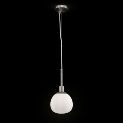 Erich - Nickel Pendant with White Glass