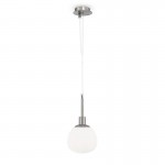 Erich - Nickel Pendant with White Glass