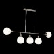 Kitchen Lights - Erich - White Glass Ball & Nickel 5 Light over Island Fitting Maytoni-MOD221-PL-05-N - Erich - White Glass Ball & Nickel 5 Light over Island Fitting