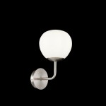 Erich - Nickel Wall Lamp with White Glass Erich - Nickel Wall Lamp with White Glass