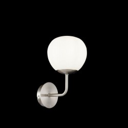 Erich - Nickel Wall Lamp with White Glass