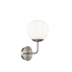 Erich - Nickel Wall Lamp with White Glass