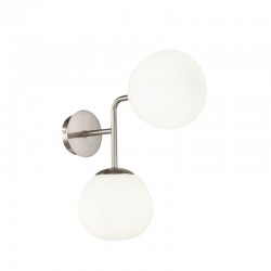 Erich - Nickel Twin Wall Lamp with White Glass