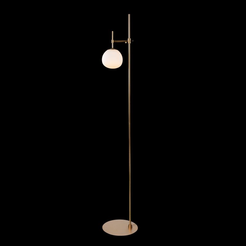 Table & Floor Lamp - Erich - Glass Ball Floor Lamp -Brass Maytoni-MOD221-FL-01-G - Erich - Glass Ball Floor Lamp -Brass