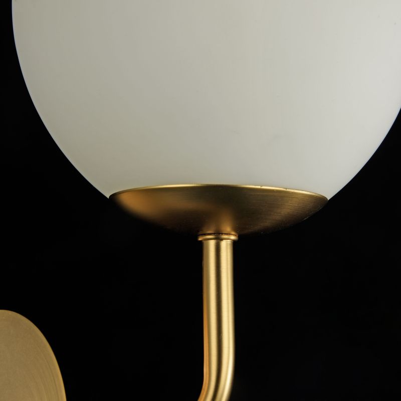 Maytoni-MOD221-WL-01-G - Erich - Matt Gold Wall Lamp with White Glass