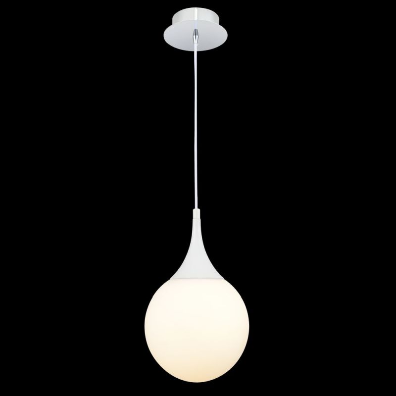 Ceiling Lights - Dewdrop - White Glass Globe Small Hanging Pendant Maytoni-P225-PL-200-N - Dewdrop - White Glass Globe Small Hanging Pendant