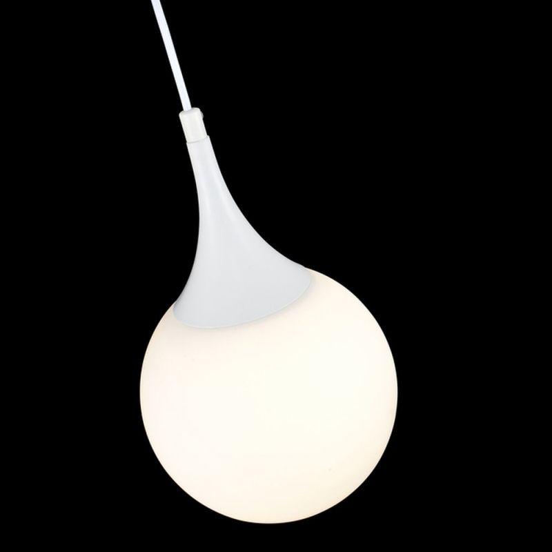 Ceiling Lights - Dewdrop - White Glass Globe Small Hanging Pendant Maytoni-P225-PL-200-N - Dewdrop - White Glass Globe Small Hanging Pendant