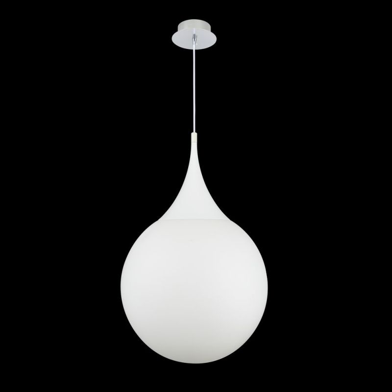 Ceiling Lights - Dewdrop - White Glass Globe Big Hanging Pendant Maytoni-P225-PL-400-N - Dewdrop - White Glass Globe Big Hanging Pendant