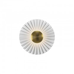 Fiore - Brass LED Wall Lamp with White Decorative Shade