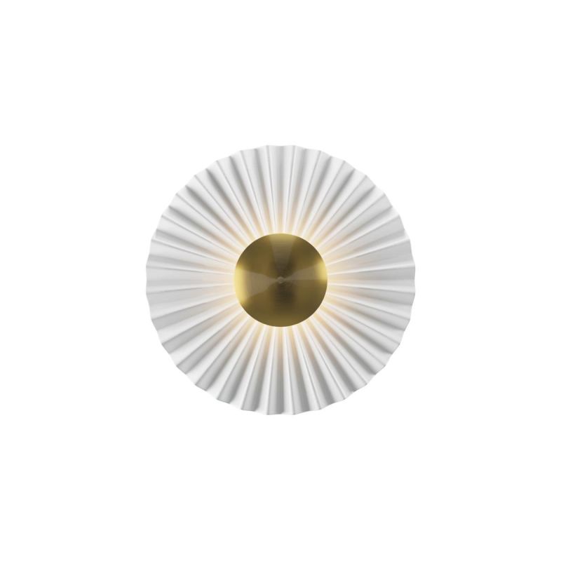 Maytoni-MOD233WL-L11BS3K - Fiore - Brass LED Wall Lamp with White Decorative Shade