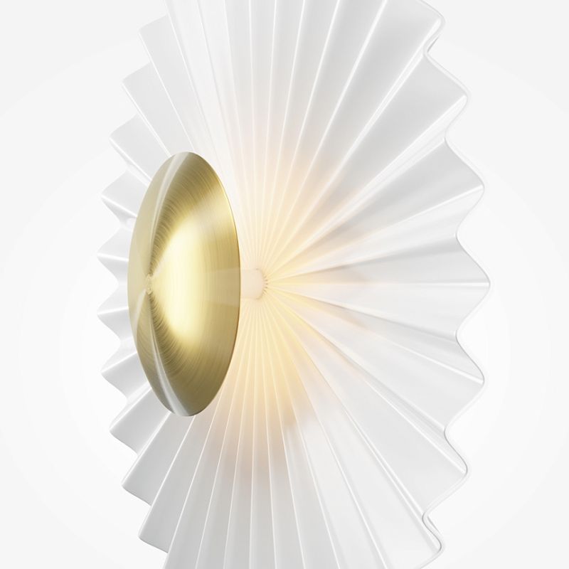 Maytoni-MOD233WL-L11BS3K - Fiore - Brass LED Wall Lamp with White Decorative Shade