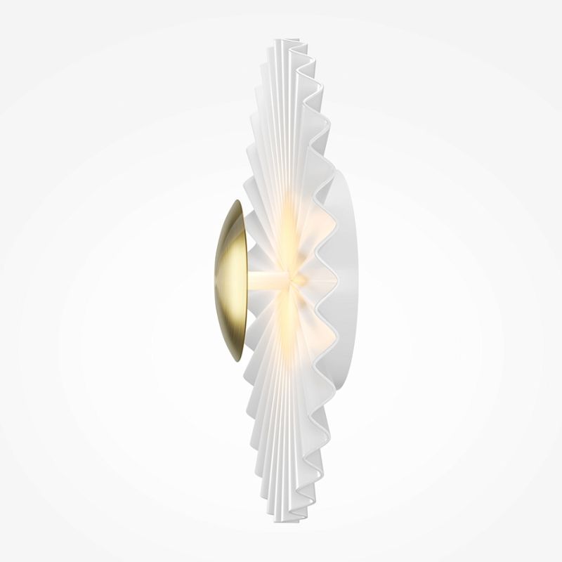 Maytoni-MOD233WL-L11BS3K - Fiore - Brass LED Wall Lamp with White Decorative Shade