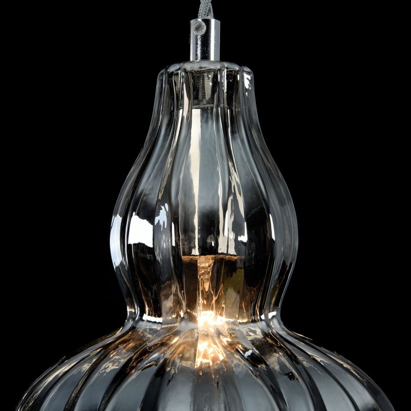 Ceiling Lights - Eustoma - Smoky Glass Single Pendant- Nickel Maytoni-MOD238-PL-01-B - Eustoma - Smoky Glass Single Pendant- Nickel