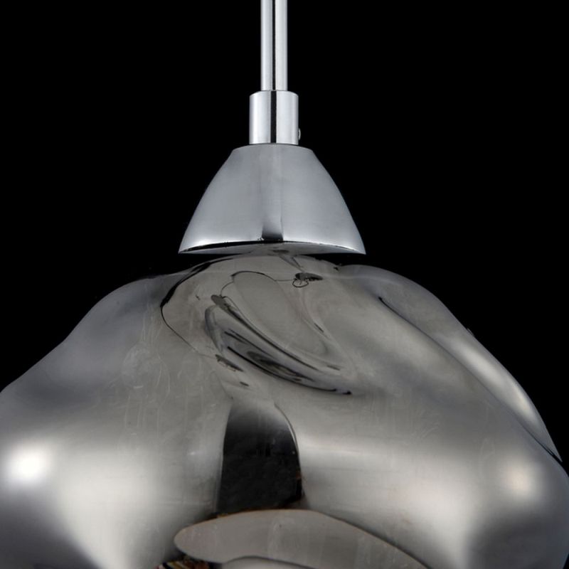 Ceiling Lights - Haze - Smoky Dull Glass with Crystal Single Pendant Maytoni-P244-PL-01-N - Haze - Smoky Dull Glass with Crystal Single Pendant