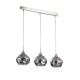 Kitchen Lights - Haze - Smoky Dull Glass with Crystal 3 Light over Island Fitting Maytoni-P244-PL-03-N - Haze - Smoky Dull Glass with Crystal 3 Light over Island Fitting
