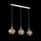 Kitchen Lights - Haze - Smoky Dull Glass with Crystal 3 Light over Island Fitting Maytoni-P244-PL-03-N - Haze - Smoky Dull Glass with Crystal 3 Light over Island Fitting