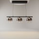 Maytoni-MOD286PL-L12B3K - Spirito - Black 3 Light LED over Island Fitting with Ombre Smoked Glass