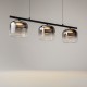 Maytoni-MOD286PL-L12B3K - Spirito - Black 3 Light LED over Island Fitting with Ombre Smoked Glass