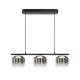 Maytoni-MOD286PL-L12B3K - Spirito - Black 3 Light LED over Island Fitting with Ombre Smoked Glass