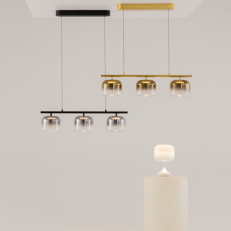 Maytoni-MOD286PL-L12G3K - Spirito - Gold 3 Light LED over Island Fitting with Ombre Gold Glass
