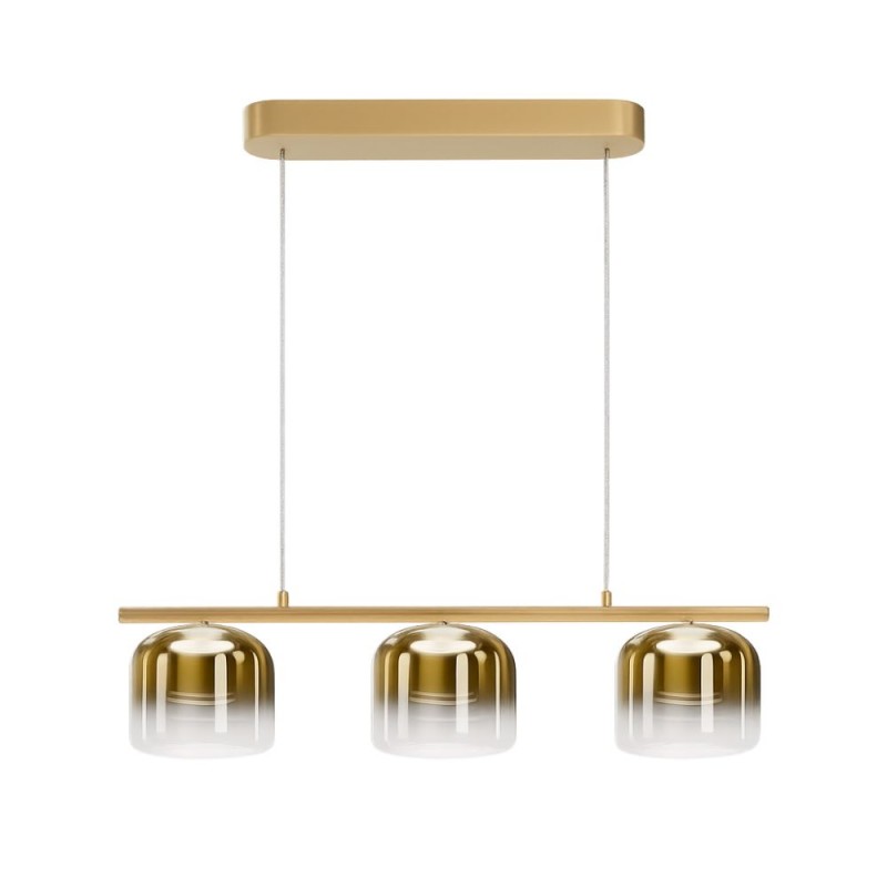 Maytoni-MOD286PL-L12G3K - Spirito - Gold 3 Light LED over Island Fitting with Ombre Gold Glass