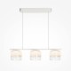 Maytoni-MOD286PL-L12W3K - Spirito - White 3 Light LED over Island Fitting with Ombre White Glass