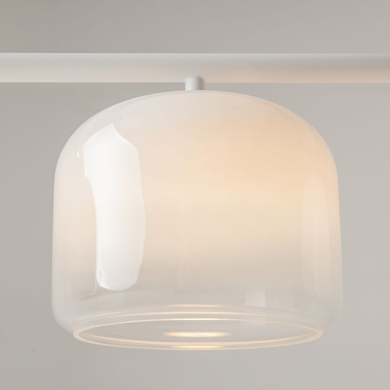 Maytoni-MOD286PL-L12W3K - Spirito - White 3 Light LED over Island Fitting with Ombre White Glass