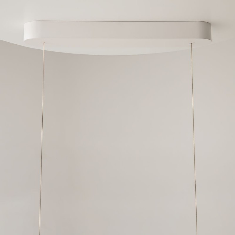 Maytoni-MOD286PL-L12W3K - Spirito - White 3 Light LED over Island Fitting with Ombre White Glass