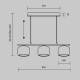 Maytoni-MOD286PL-L12W3K - Spirito - White 3 Light LED over Island Fitting with Ombre White Glass