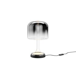 Spirito - Black LED Table Lamp with Ombre Smoked Glass ∅ 18 cm
