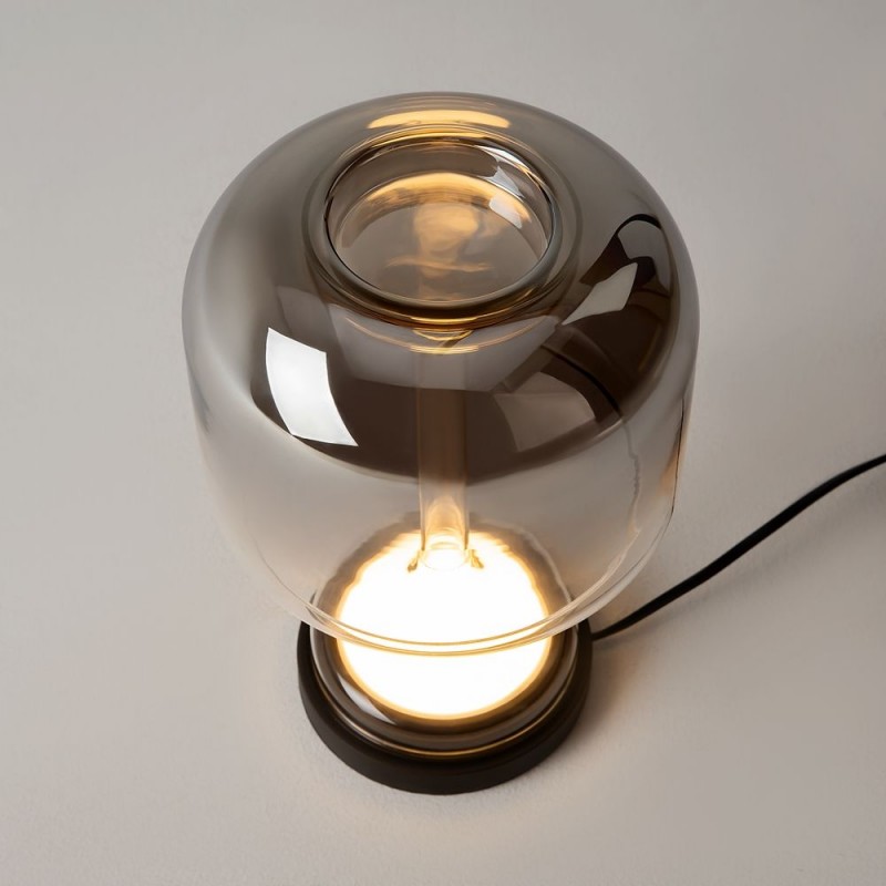 Maytoni-MOD286TL-L8B3K - Spirito - Black LED Table Lamp with Ombre Smoked Glass ∅ 18 cm