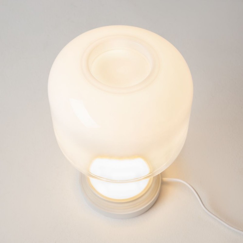 Maytoni-MOD286TL-L8W3K - Spirito - White LED Table Lamp with Ombre White Glass ∅ 18 cm