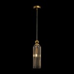 Antic - Gold Pendant with Ribbed Amber Glass Antic - Gold Pendant with Ribbed Amber Glass