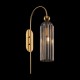 Maytoni-MOD302WL-01CG - Antic - Amber Ribbed Glass & Gold Wall Lamp