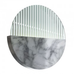 Jupiter - LED Marble & Ribbed Glass Wall Lamp Ø 30