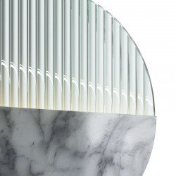 Jupiter - LED Marble & Ribbed Glass Wall Lamp Ø 30