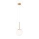 Maytoni-MOD321PL-01G3 - Basic Form - Matt Gold Pendant with White Glass Ø20