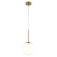 Maytoni-MOD321PL-01G3 - Basic Form - Matt Gold Pendant with White Glass Ø20