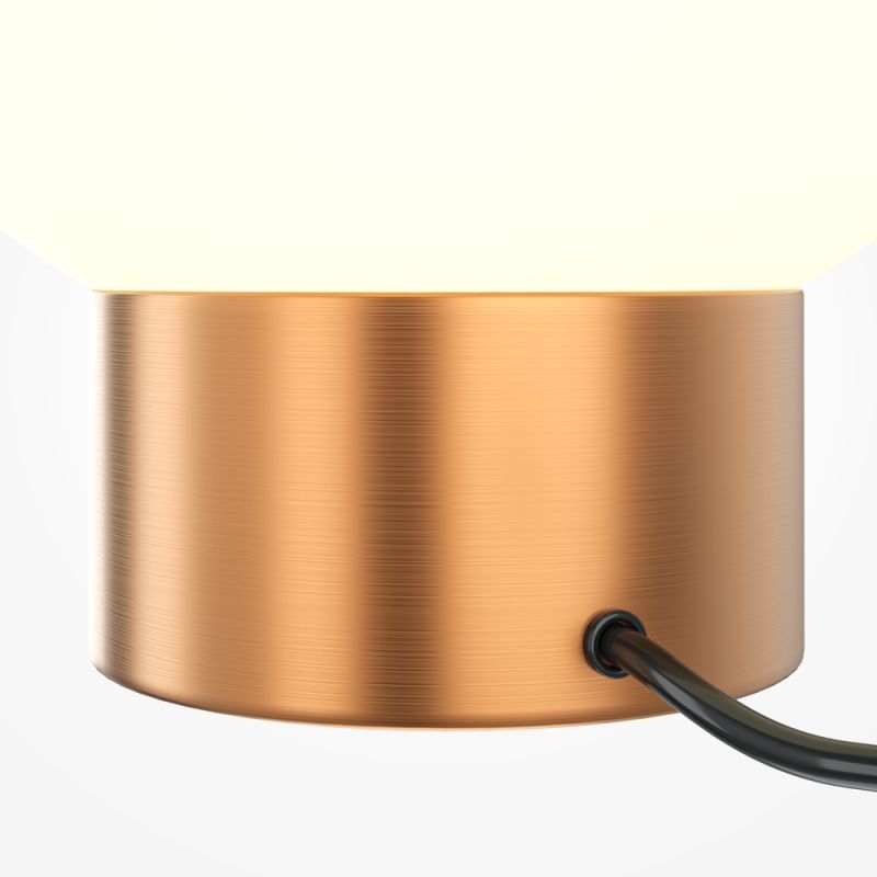 Maytoni-MOD321TL-01G3 - Basic Form - Matt Gold Table Lamp with White Glass