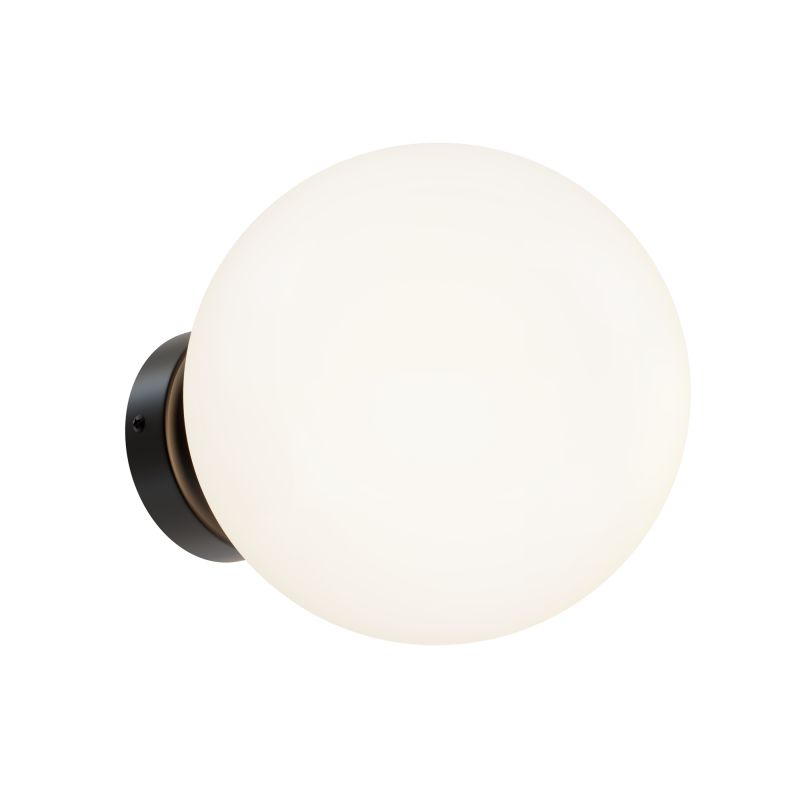 Maytoni-MOD321WL-01B1 - Basic Form - Black Wall Lamp with White Glass Ø20