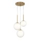 Maytoni-MOD321PL-03G1 - Basic Form - Gold 3 Light Cluster Fitting with White Glasses