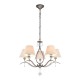 Ceiling Lights - Talia - White Fabric 5 Light Pendant -Nickel Maytoni-MOD334-PL-05-N - Talia - White Fabric 5 Light Pendant -Nickel