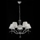 Ceiling Lights - Talia - White Fabric 5 Light Pendant -Nickel Maytoni-MOD334-PL-05-N - Talia - White Fabric 5 Light Pendant -Nickel