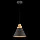 Maytoni-P359-PL-220-C - Bicones - Medium Black Metal with Wood Single Hanging Pendant