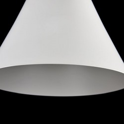 Bicones - White Pendant with Wood Detail ∅ 22 cm Bicones - White Pendant with Wood Detail ∅ 22 cm