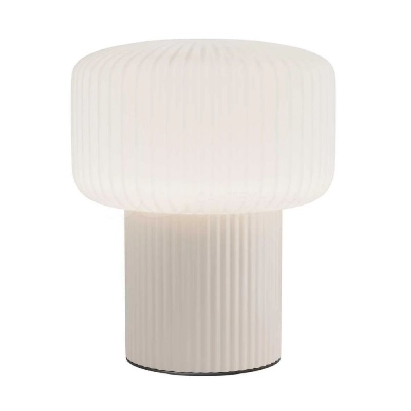 Maytoni-MOD404TL-01BG - Omaggio - Beige Table Lamp with White Ribbed Glass