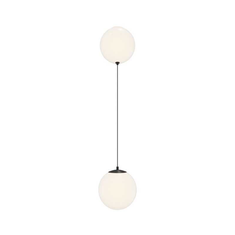 Maytoni-MOD427PL-L20B3K1 - Twins - Black 2 Light LED Pendant with White Glass