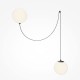 Maytoni-MOD427PL-L20B3K1 - Twins - Black 2 Light LED Pendant with White Glass