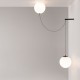 Maytoni-MOD427PL-L20B3K1 - Twins - Black 2 Light LED Pendant with White Glass