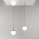 Maytoni-MOD427PL-L30B3K1 - Twins - Black 3 Light LED Pendant with White Glass